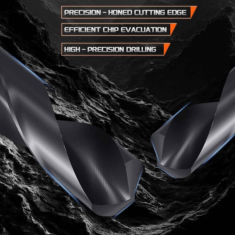 CoCud Drill Bit, 32mm Cutting Diameter, 1/2" Reduced Shank 3-Flat 4341 HSS Nitriding Black 118° Cutting Angle Bits - (Applications: for Plastic Wood) - Image 4
